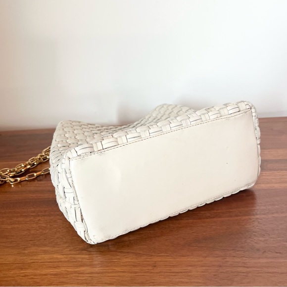 Vintage Leather Woven Cream Bag - Picture 5 of 10